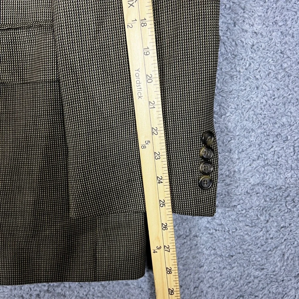 Ralph Lauren Sport Coat Mens 42R Brown Glen Plaid Blazer Business Office Meeting